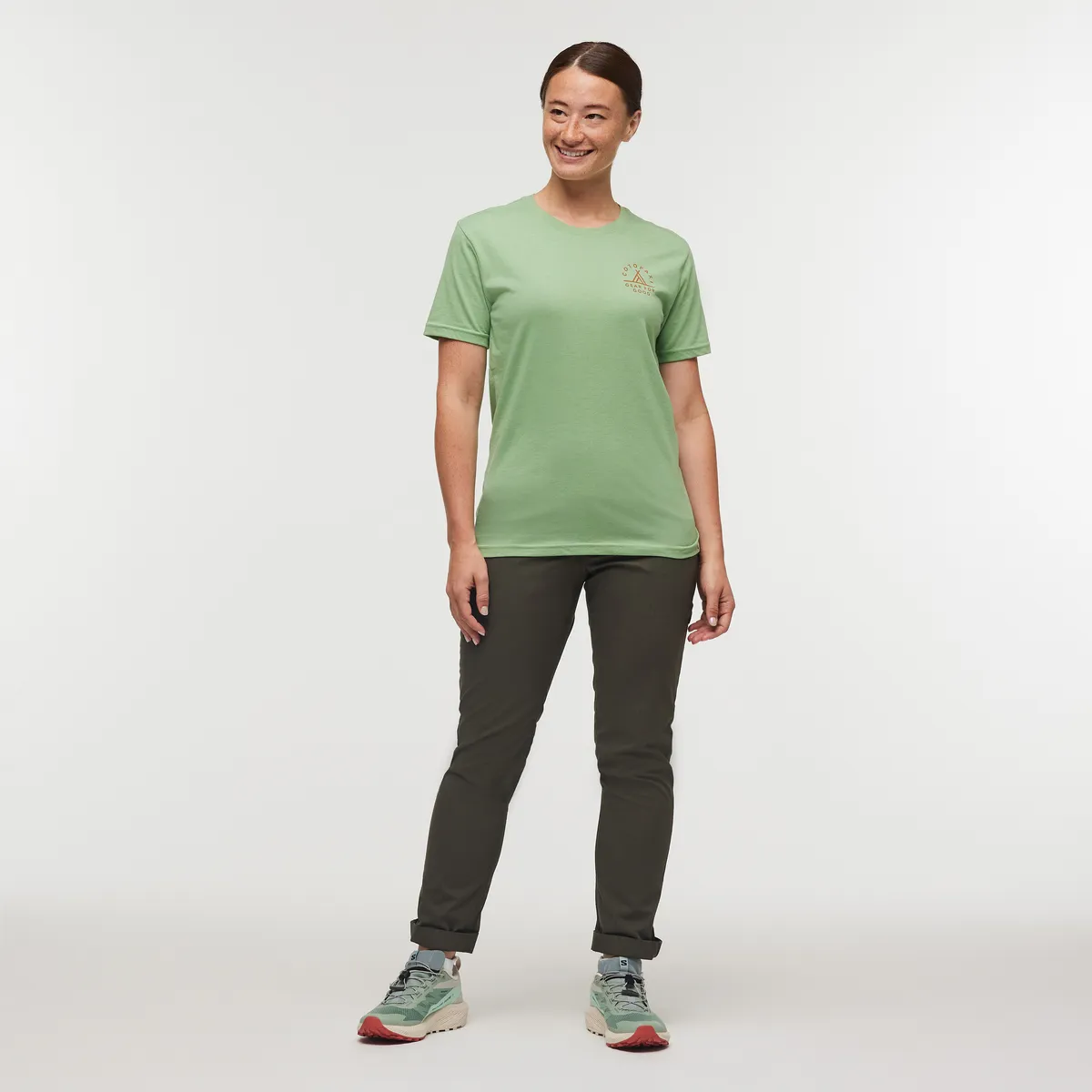Cotopaxi Llama Map T-shirt femme Graphite coton doux