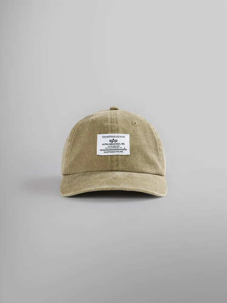 Alpha Industries Battlewash Casquette noire coton twill