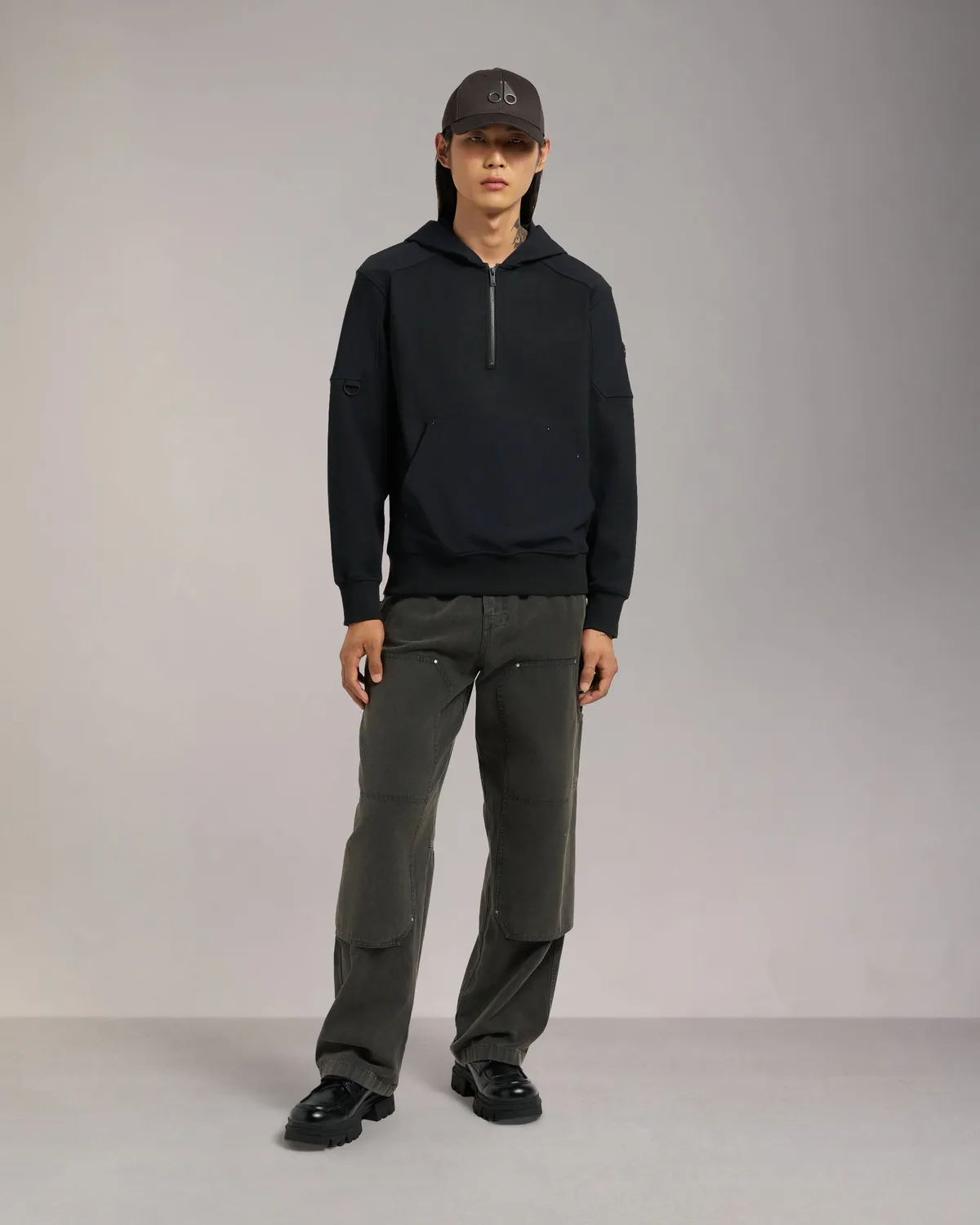 Moose Knuckles Dalon Hoodie sweat noir molleton