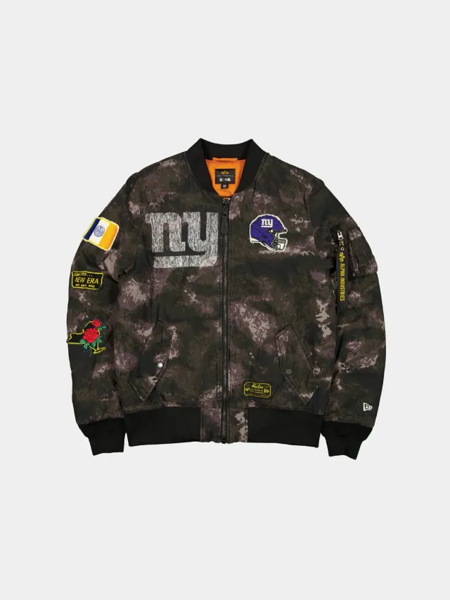 Alpha Industries Giants MA-1 bomber Black Camo réversible