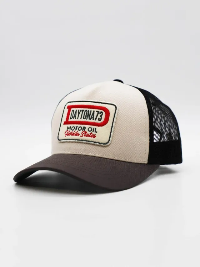 Daytona Motor Oil Twill casquette homme trucker patch
