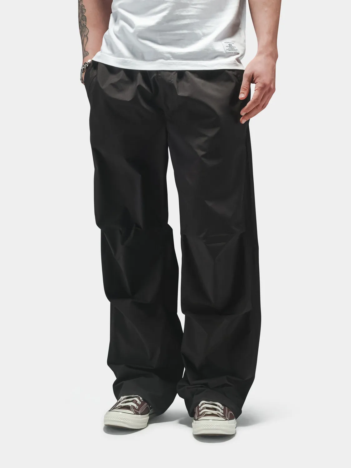 Alpha Industries Parachute pantalon cargo noir polyester relaxe