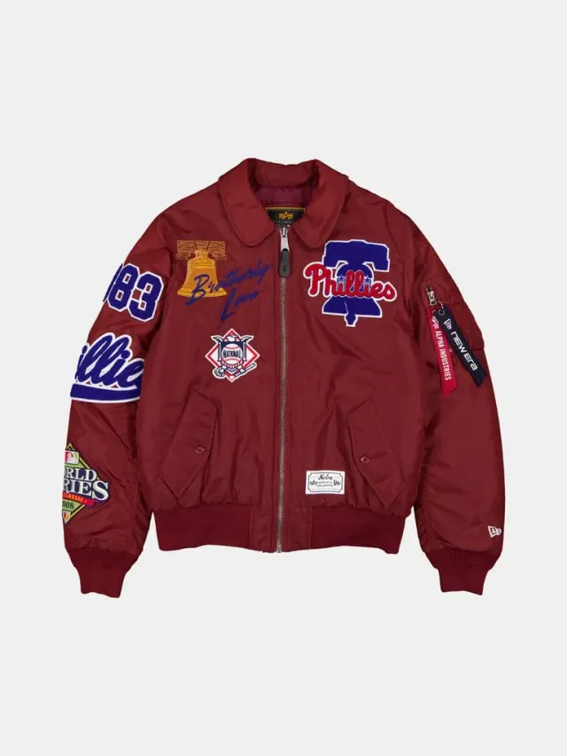 Alpha Industries MA-1 Phillies blouson Cardinal brodé