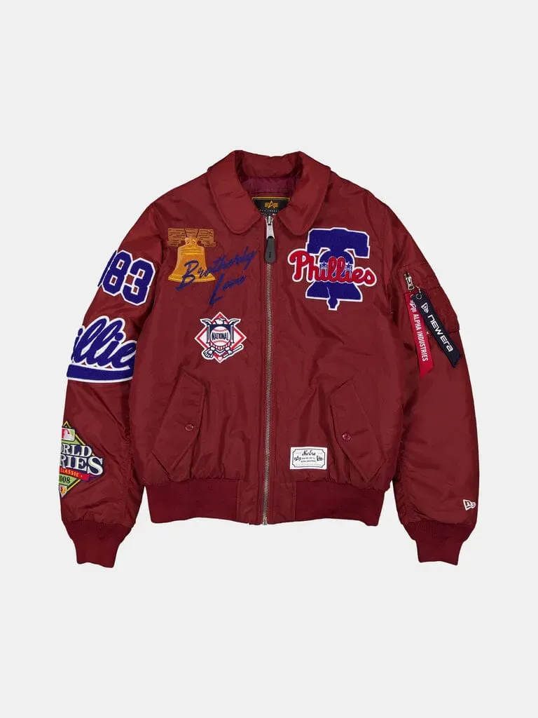 Alpha Industries MA-1 Phillies blouson Cardinal brodé