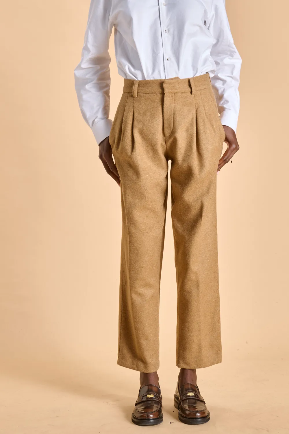 Soubacq Trevi pantalon femme laine beige