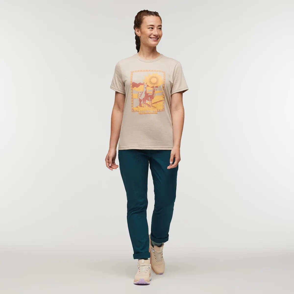 Cotopaxi Llama Greetings T-shirt femme Oatmeal coton bio