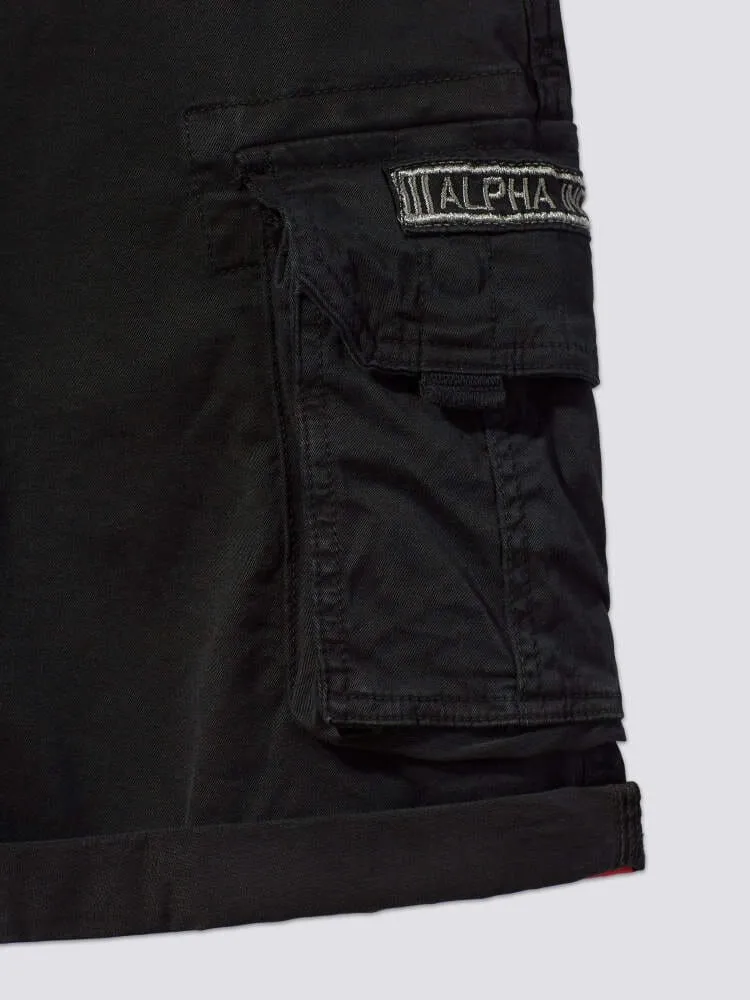 Alpha Industries Crew Short Gen I short cargo noir coton slim
