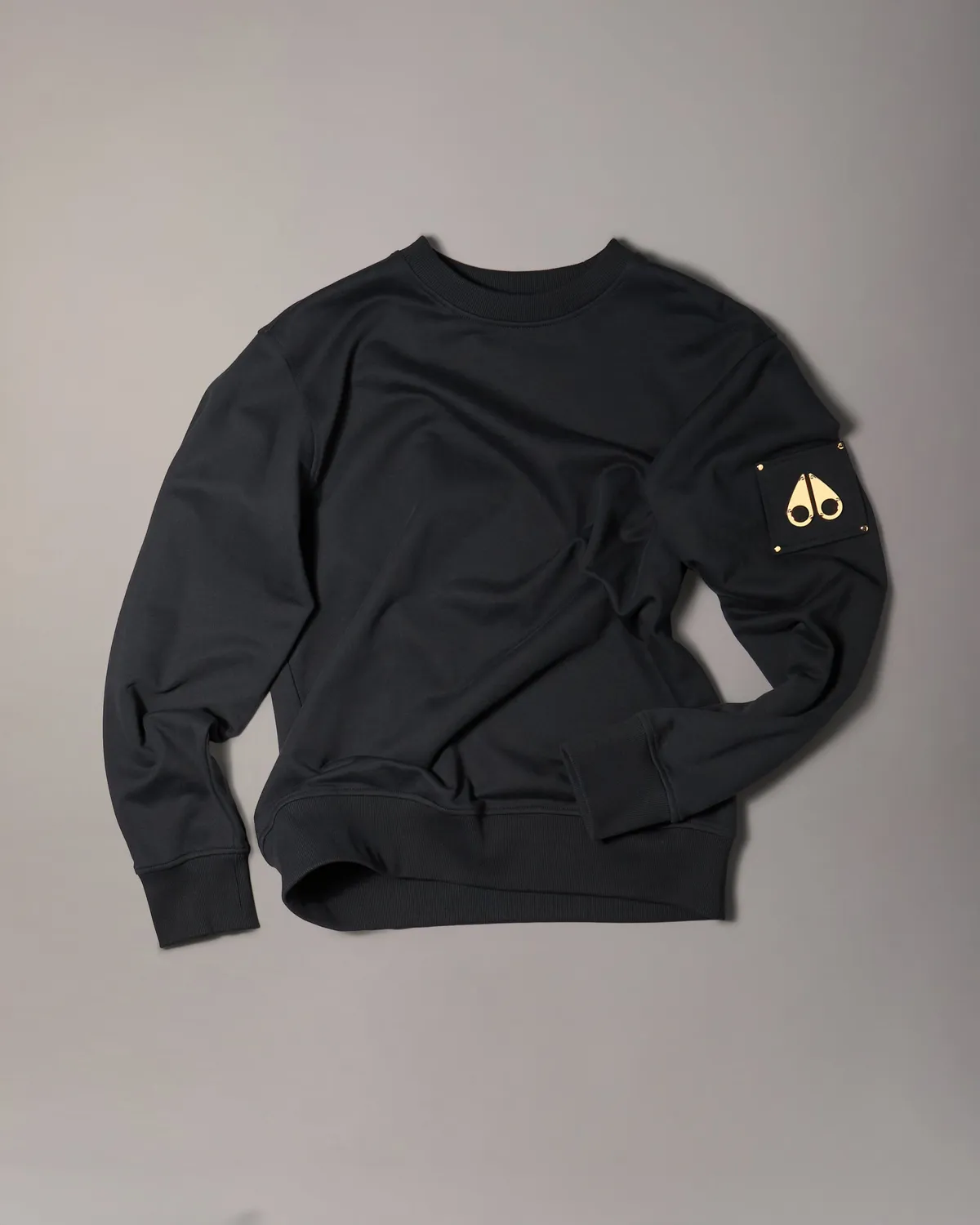Moose Knuckles Gold Series Hartsfield Sweatshirt noir col rond