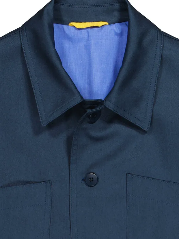 Hollington Lyon veste coton stretch bleu marine