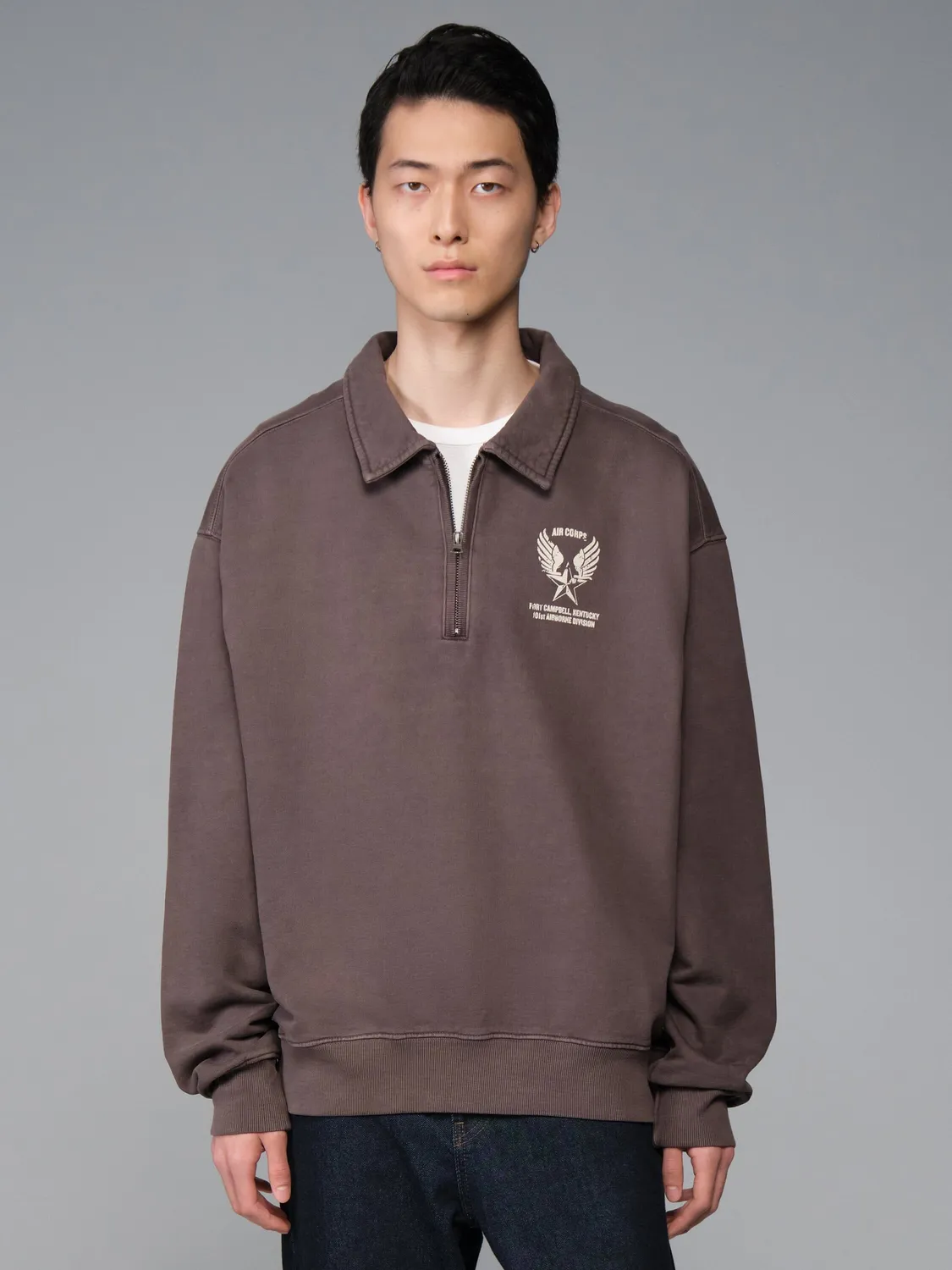 Alpha Industries Aircorp Sweat zippé hickory coton