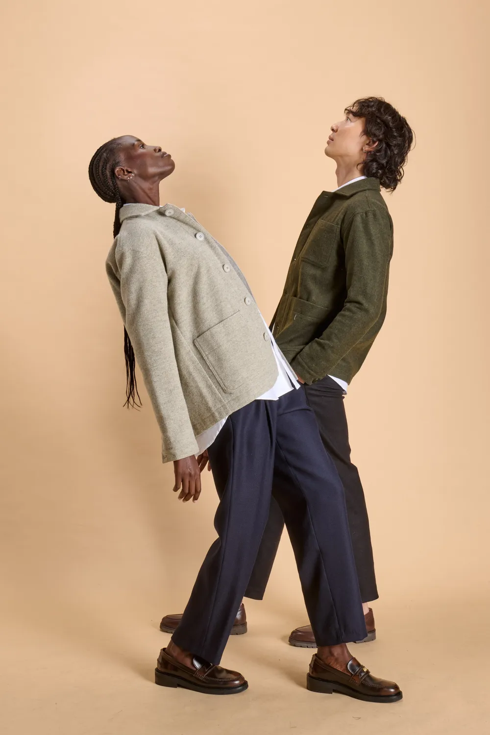 Soubacq Bleu Patagonia veste laine grise