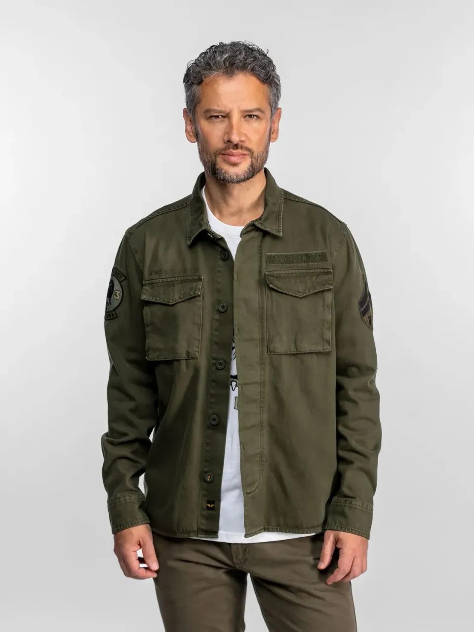 Daytona Joppa surchemise militaire denim kaki