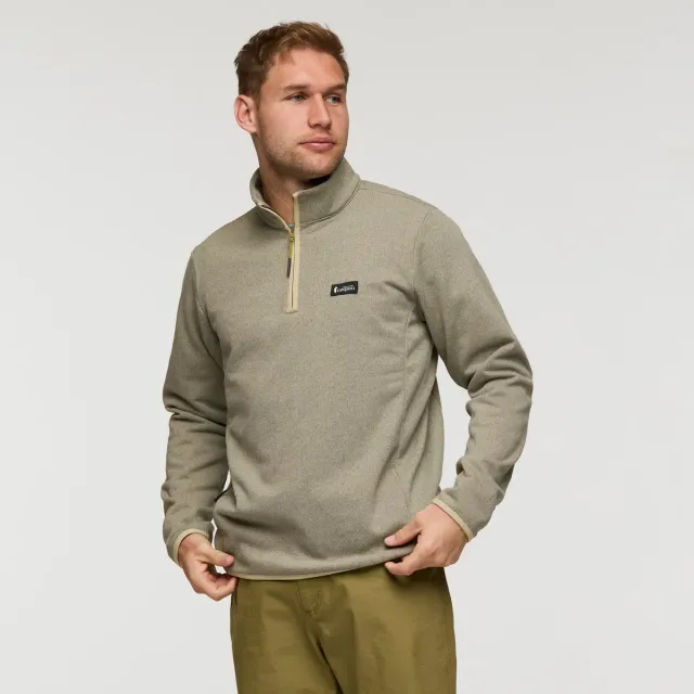 Cotopaxi Envo pull polaire homme gris col zippé recyclé