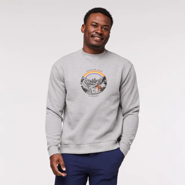Cotopaxi Traveling Llama Crew sweat homme gris chiné doux
