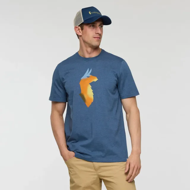 Cotopaxi Bitmap Llama t-shirt homme Deep Sea coton bio