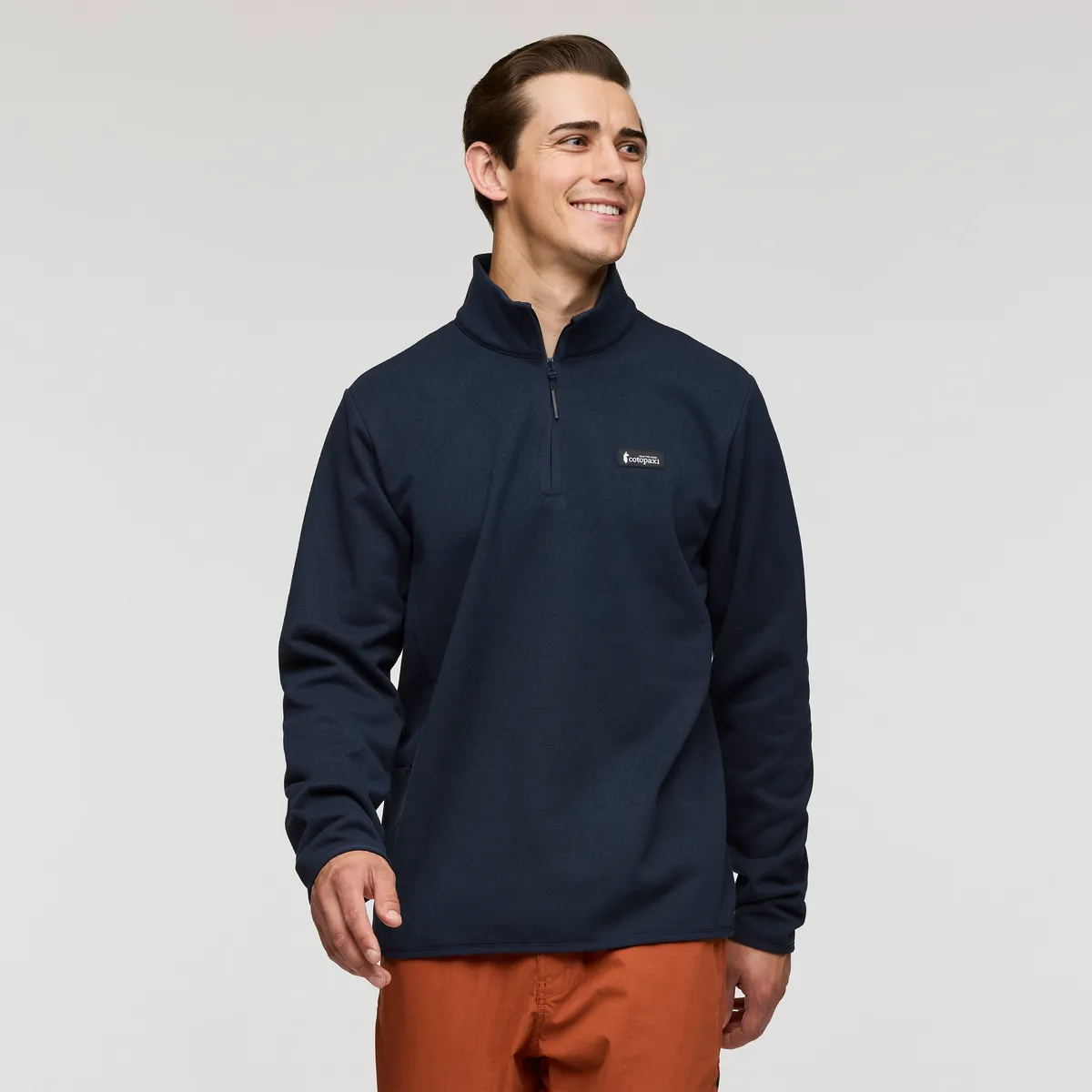 Cotopaxi Envo pull polaire homme gris col zippé recyclé