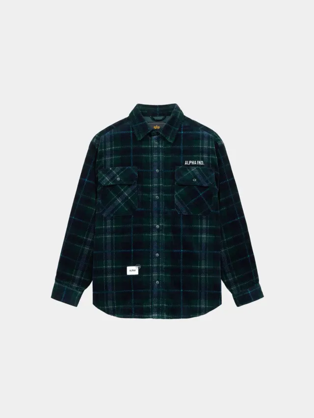 Alpha Industries Unfrm chemise flanelle olive à poches