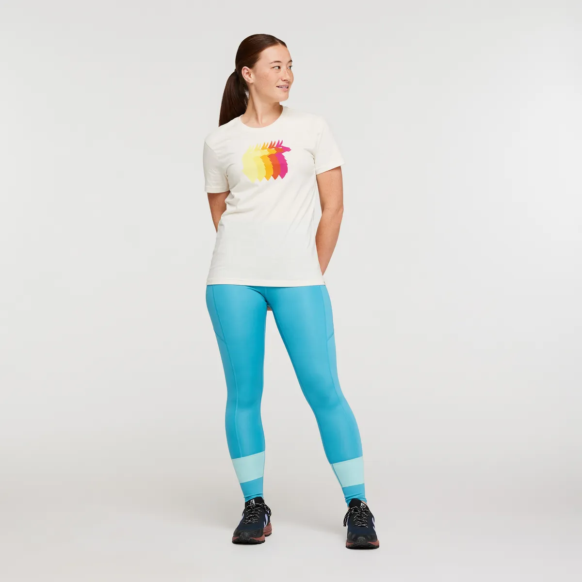 Cotopaxi Llama Sequence T-shirt femme Bone motif lamas