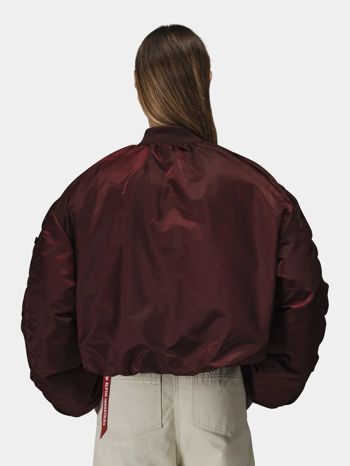 Alpha Industries Knit Rib MA-1 bomber femme cedar red