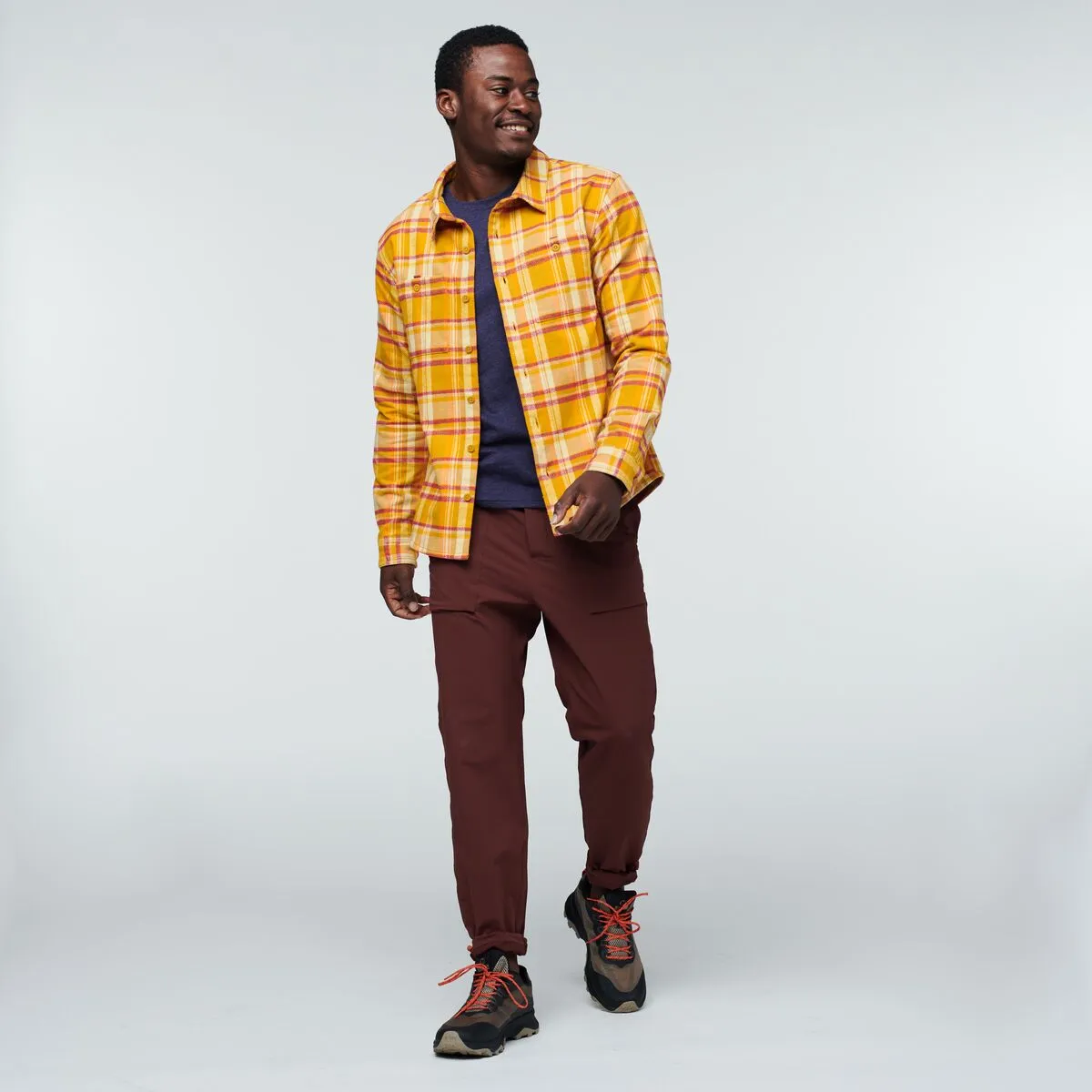 Cotopaxi Mero chemise flanelle homme Amber Plaid coton bio