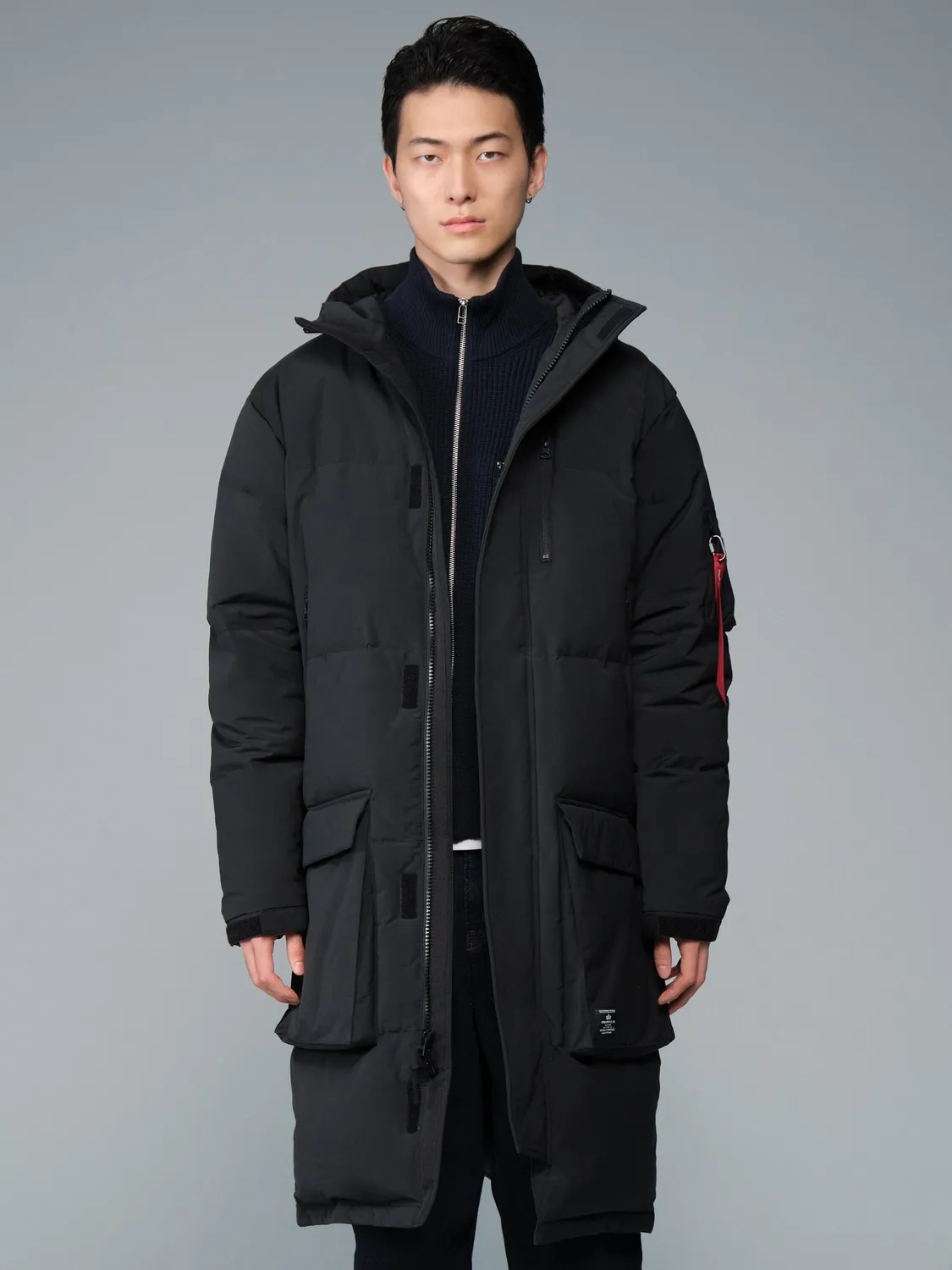 Alpha Industries Carson parka longue noire grand froid