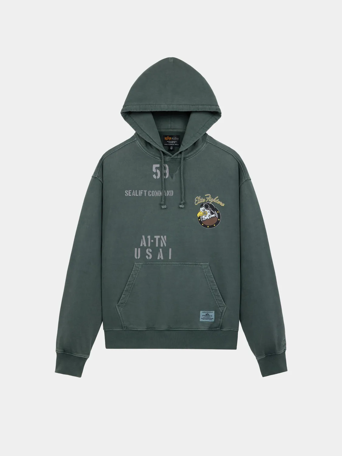Alpha Industries Essential Elite sweat capuche noir coton