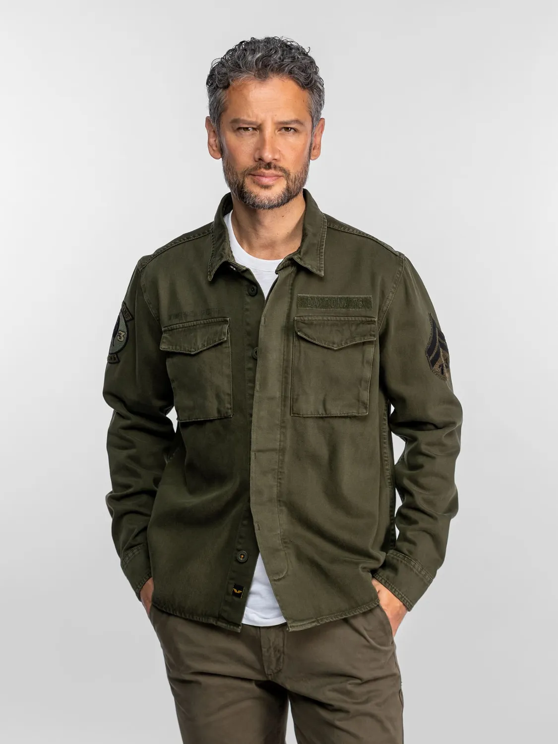 Daytona Joppa surchemise militaire denim kaki