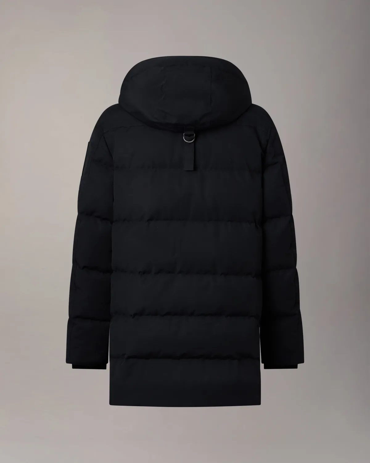 Moose Knuckles Banff parka noire duvet mi-cuisse