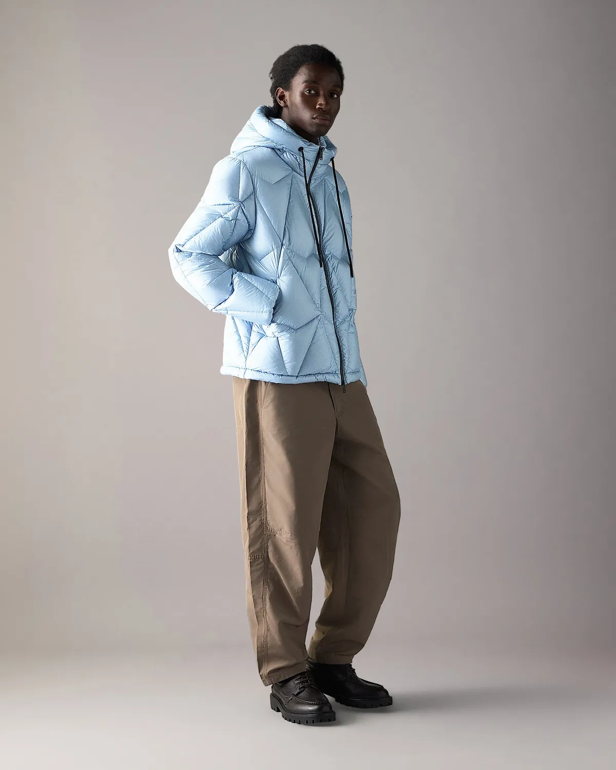 Moose Knuckles Iceberg Quilt Down puffer bleu ice