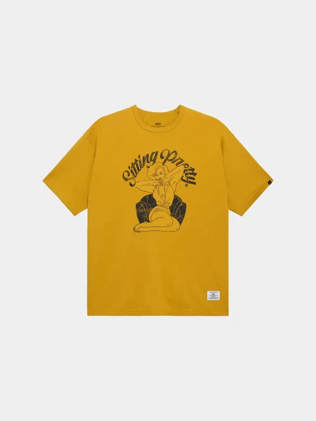 Alpha Industries Sitting Pretty t-shirt unisexe gris coton