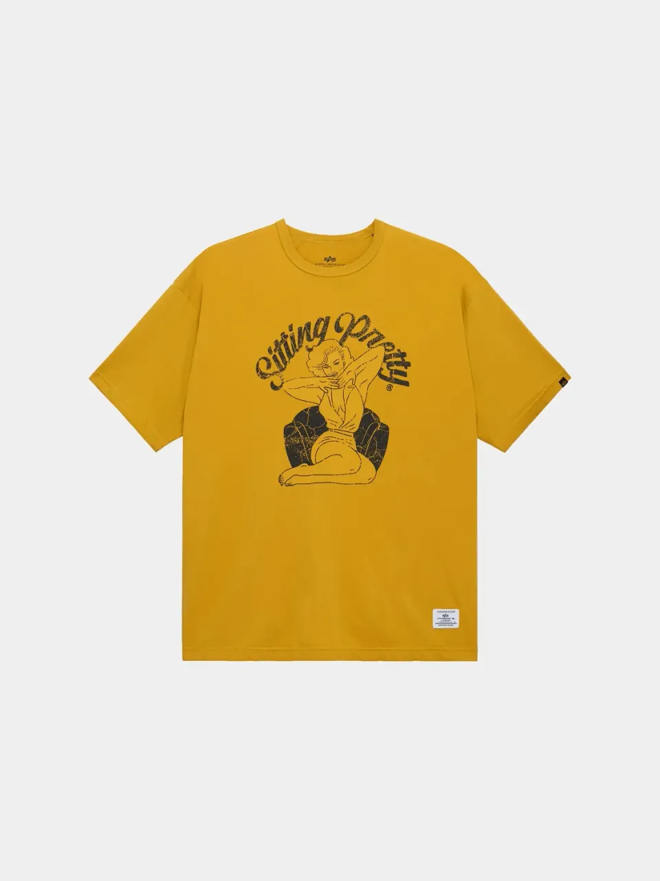Alpha Industries Sitting Pretty t-shirt unisexe gris coton