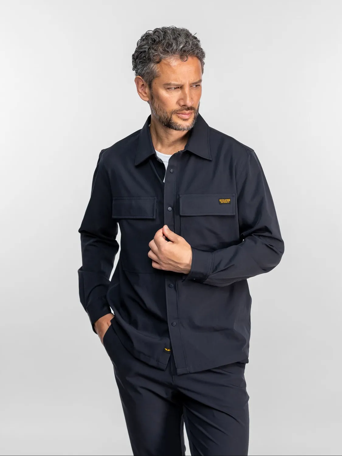 DAYTONA Stretchirt chemise casual homme extensible noir