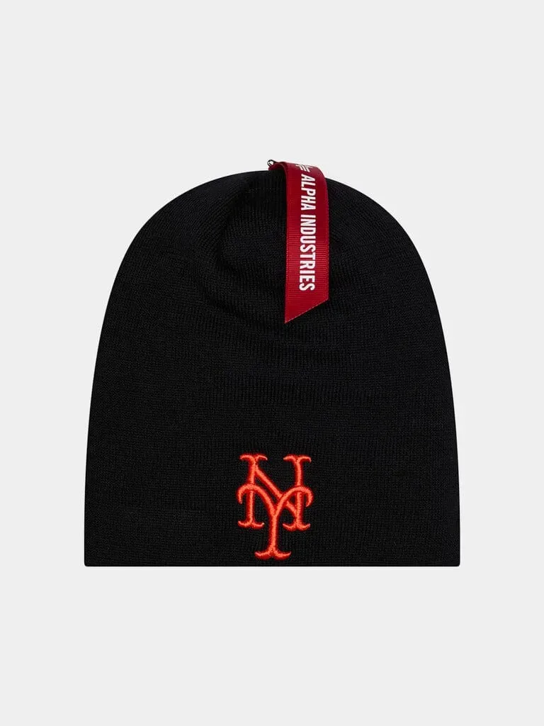 Alpha Industries New York Mets x New Era Bonnet laine noir