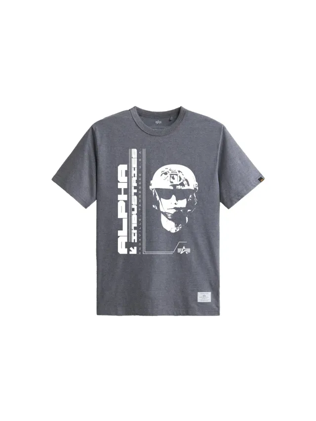 Alpha Industries Commander tee coton gris chiné
