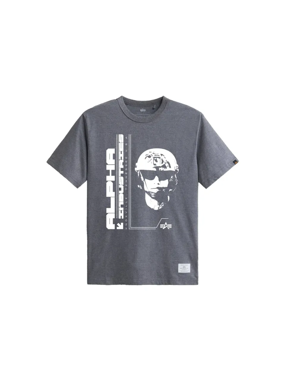 Alpha Industries Commander tee coton gris chiné