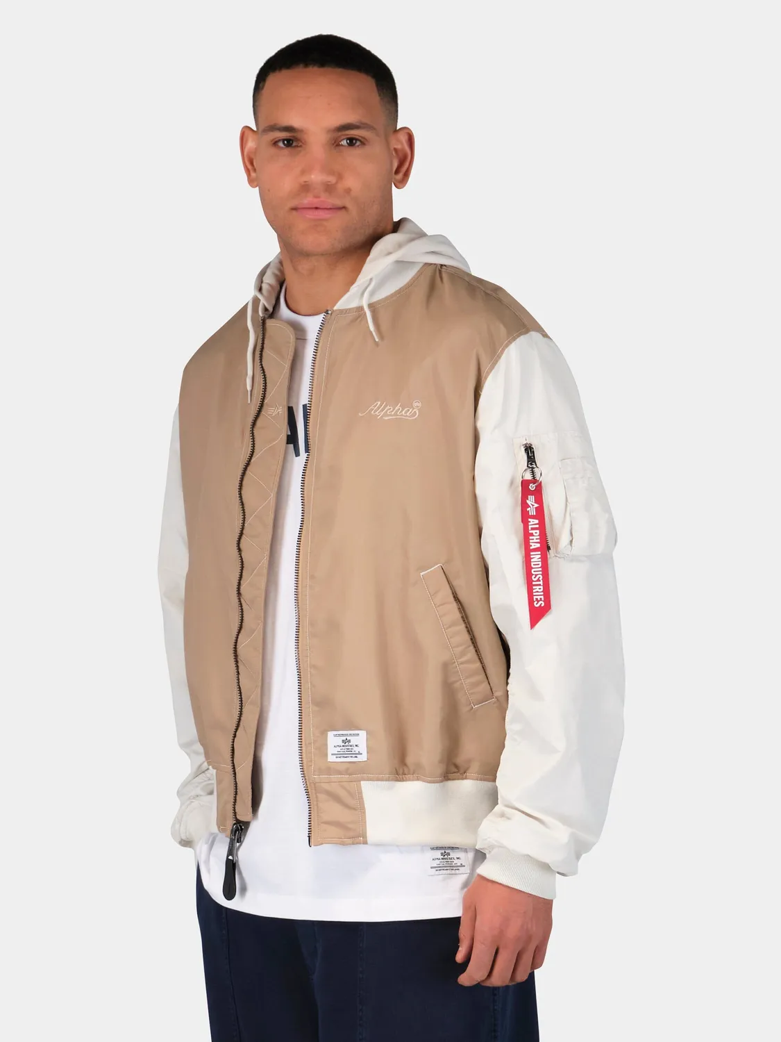 Alpha Industries L-2B Relaxed Varsity blouson dust khaki léger