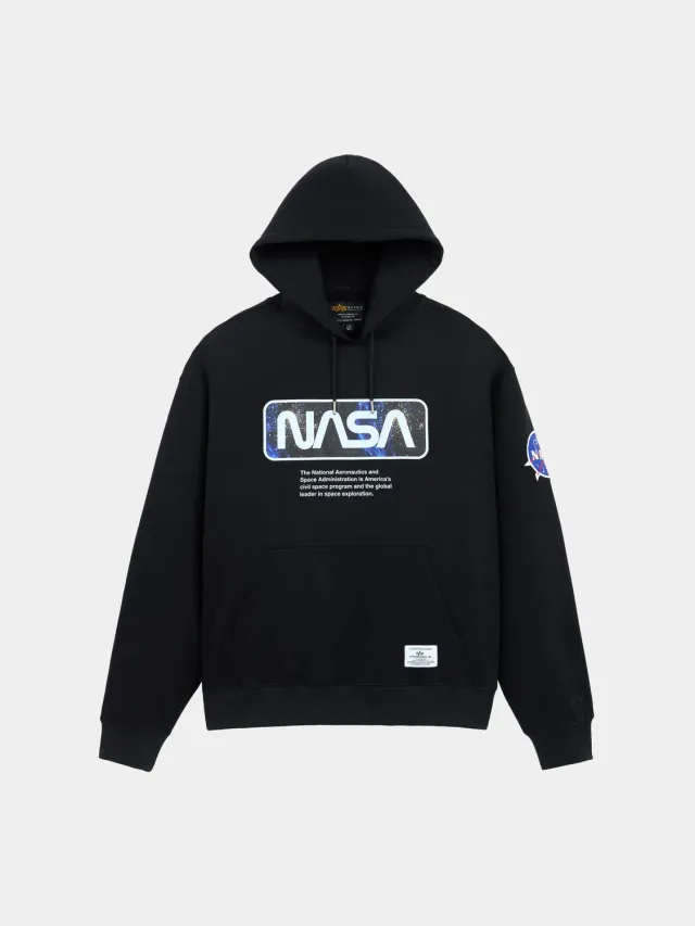 Alpha Industries NASA Galaxy sweat noir coton