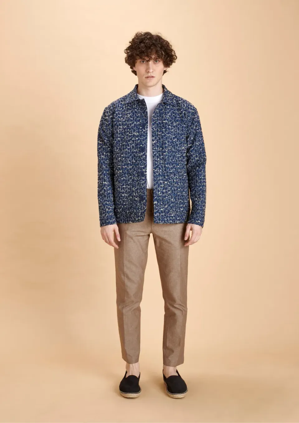 Soubacq Le Bleu Bellagio veste de travail tweed léger