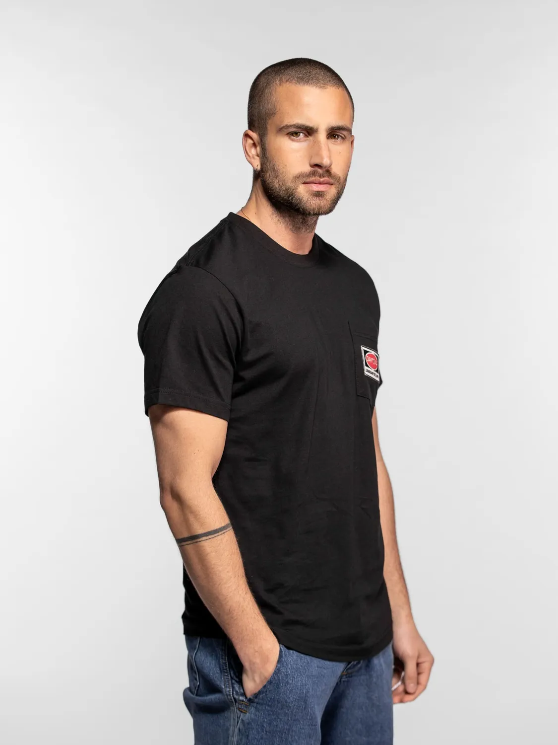 Daytona Vilas t-shirt coton homme beige poche poitrine