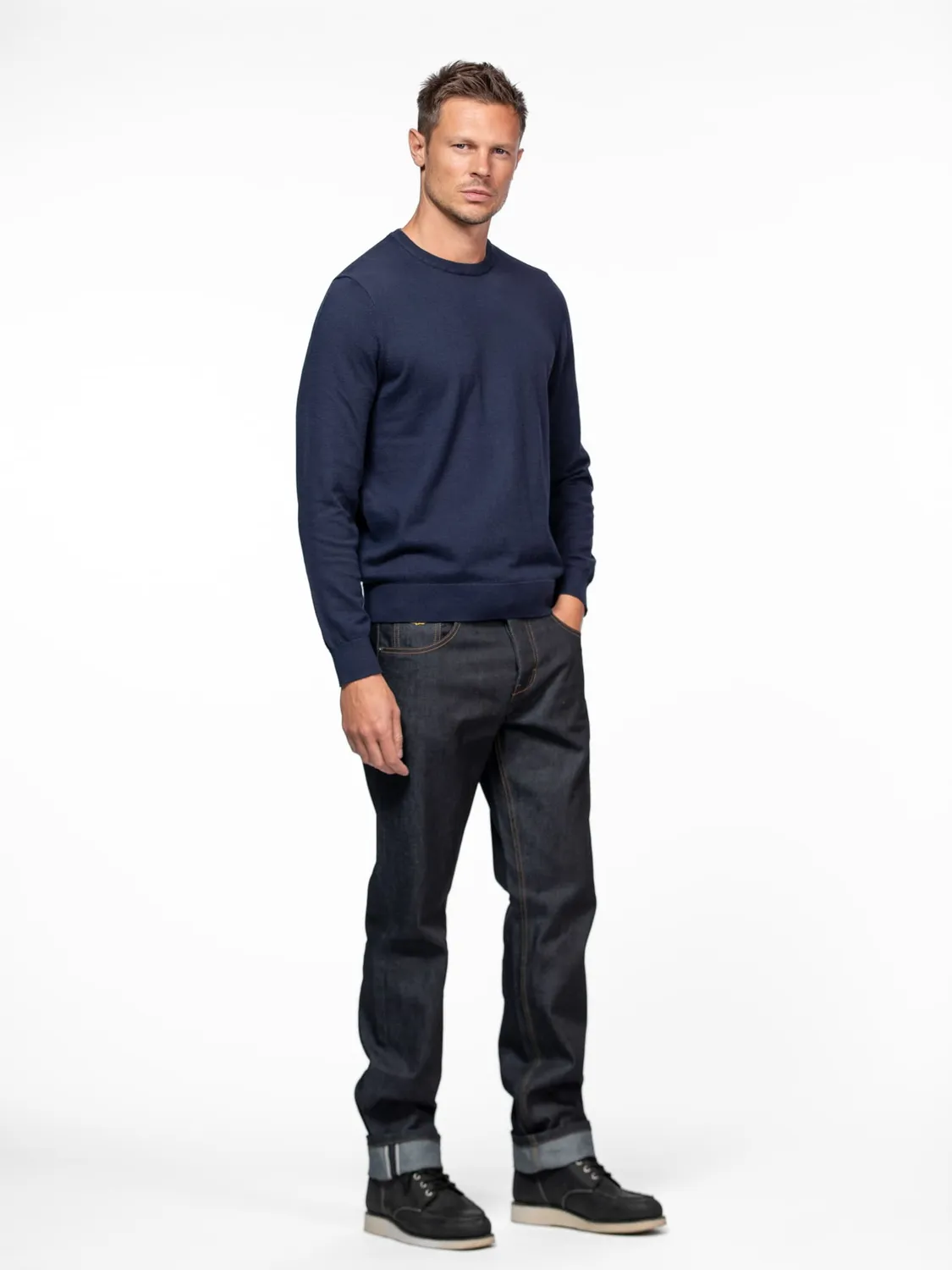 DAYTONA Hachimoto jean homme droit brut indigo