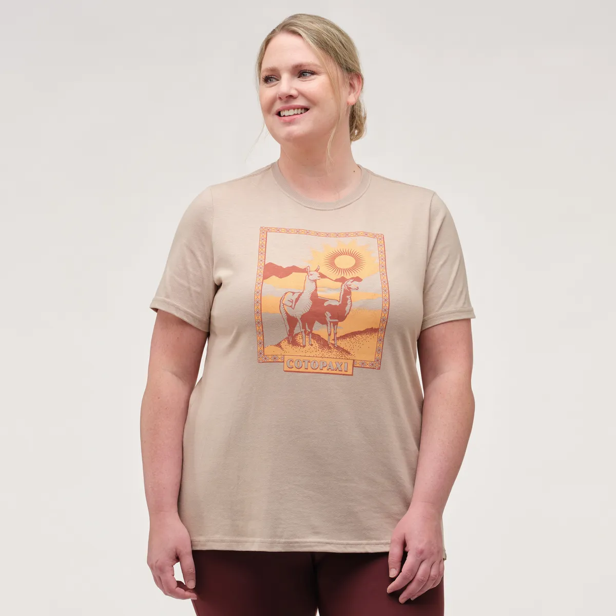 Cotopaxi Llama Greetings T-shirt femme Oatmeal coton bio