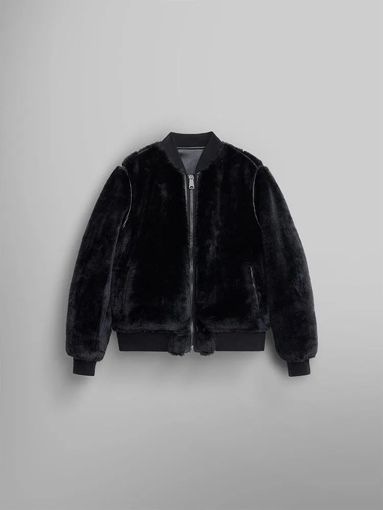 Alpha Industries MA-1 bomber réversible femme noir sherpa