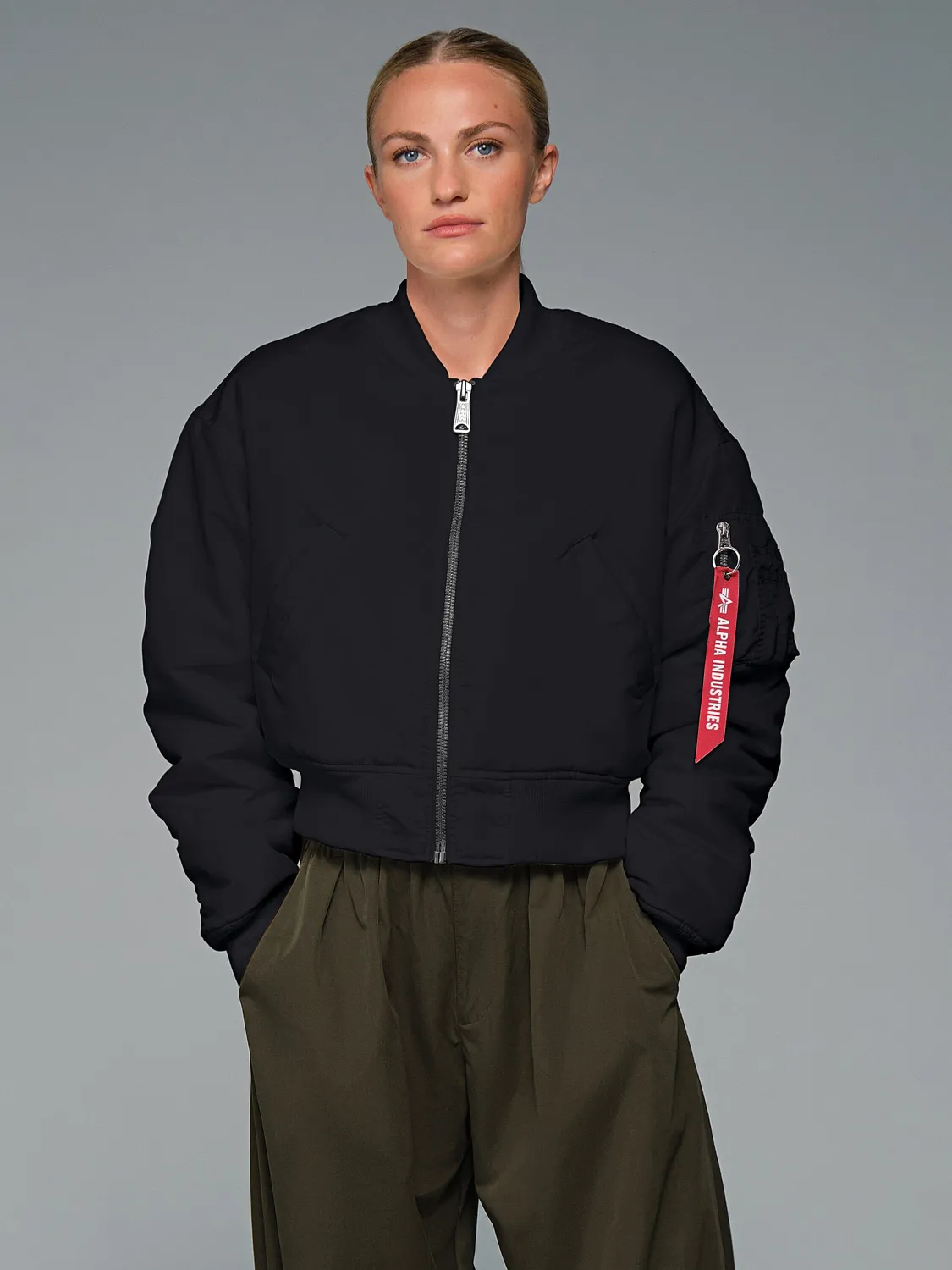 Alpha Industries MA-1 Cropped bomber court noir oxford