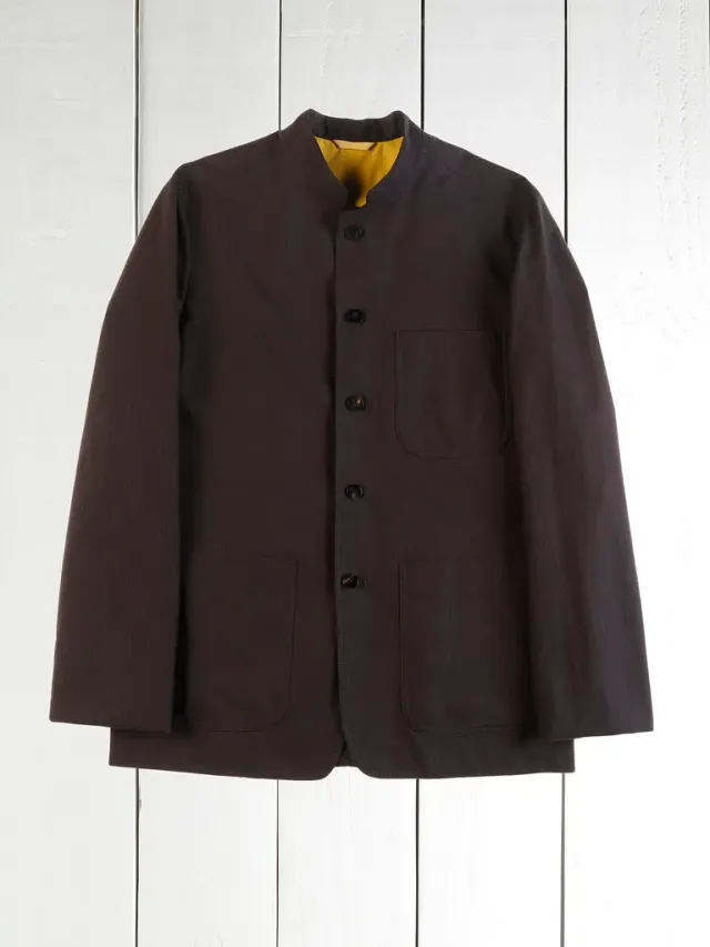 Hollington Rembrandt veste Tyrol coton stretch marron cintrée