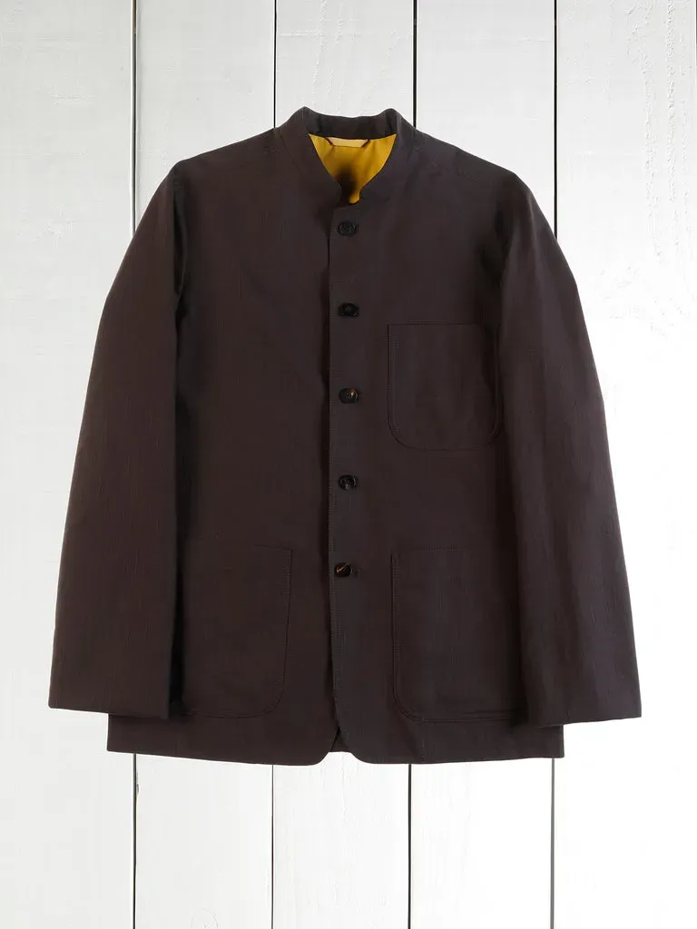 Hollington Rembrandt veste Tyrol coton stretch marron cintrée