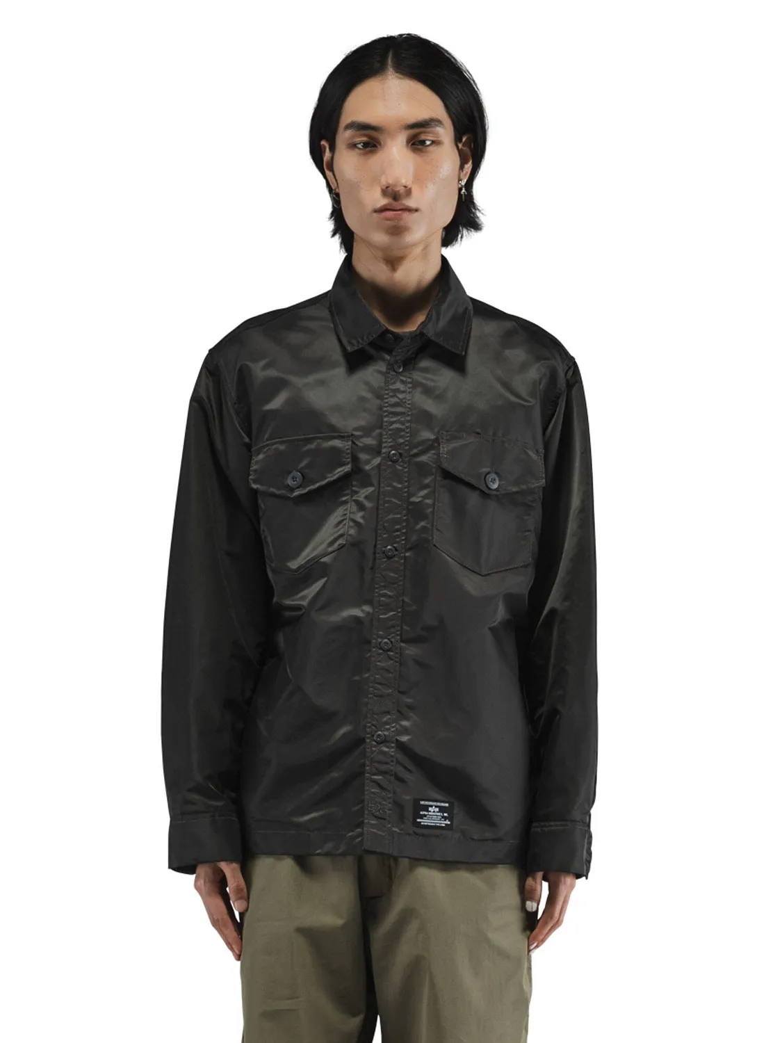 Alpha Industries LS Flight surchemise Charcoal nylon