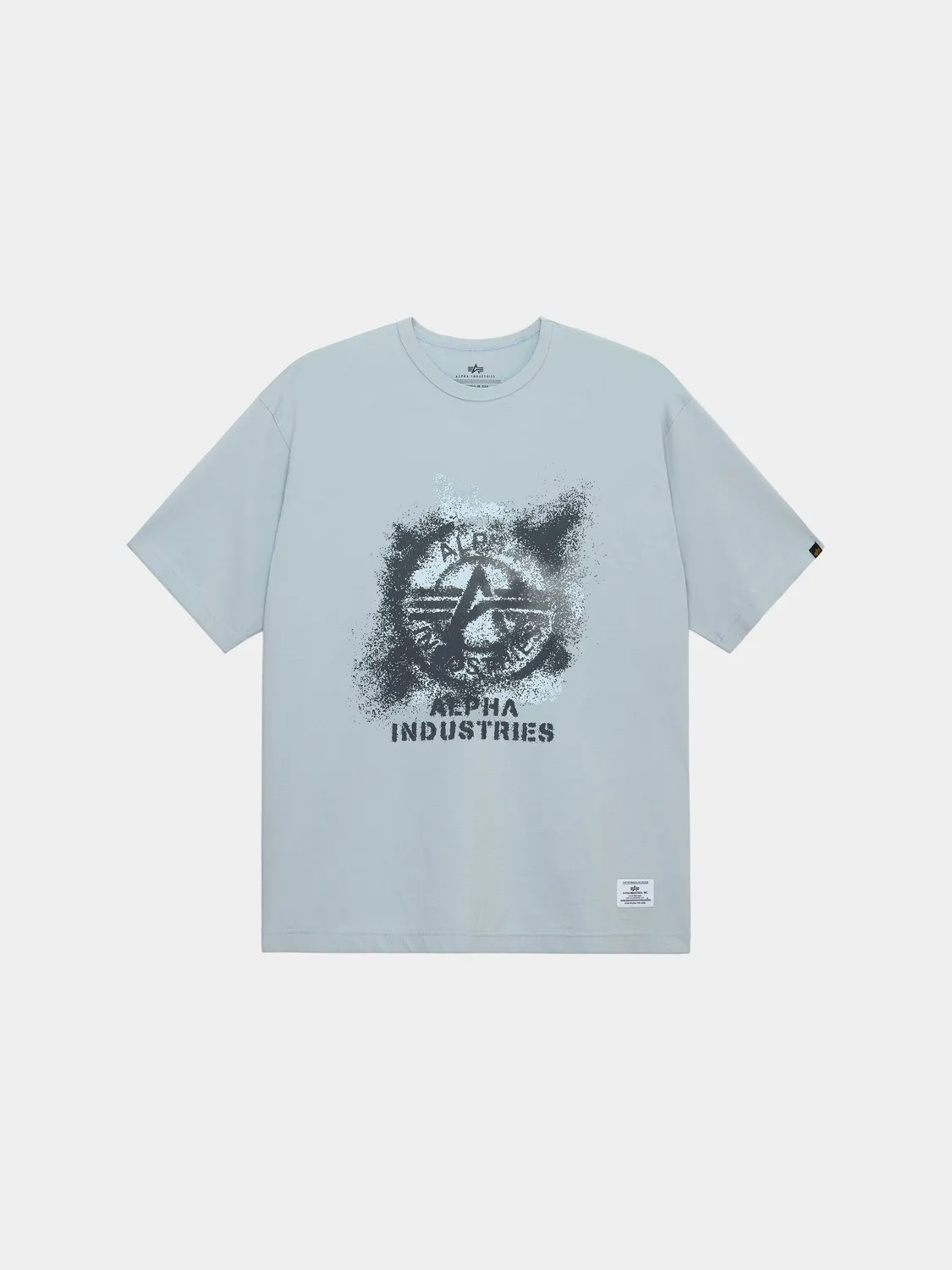 Alpha Industries Faded t-shirt coton noir imprimé relaxed