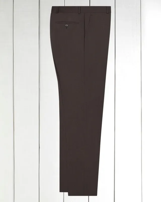 Hollington Siza pantalon fitted pur laine tabac