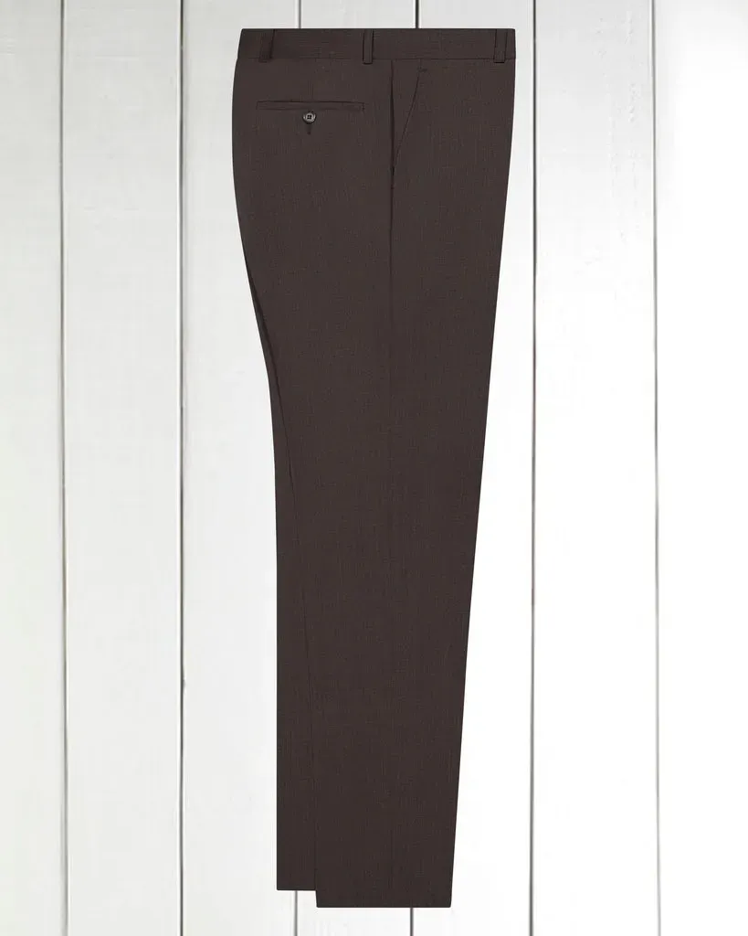Hollington Siza pantalon fitted pur laine tabac
