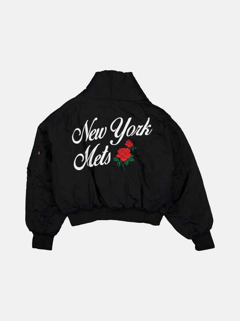 Alpha Industries Mets veste bomber femme noir col châle léger